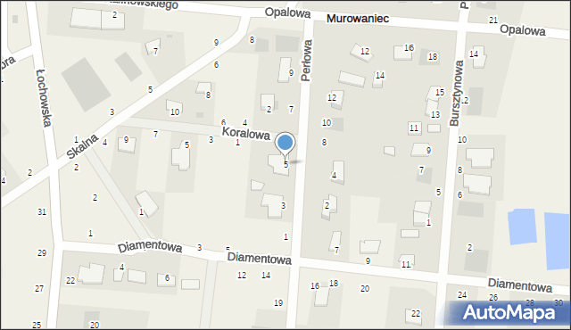 Murowaniec, Perłowa, 5, mapa Murowaniec