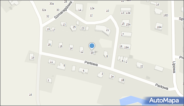 Niekanin, Perłowa, 10, mapa Niekanin