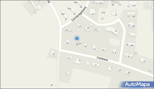 Niekanin, Perłowa, 16, mapa Niekanin