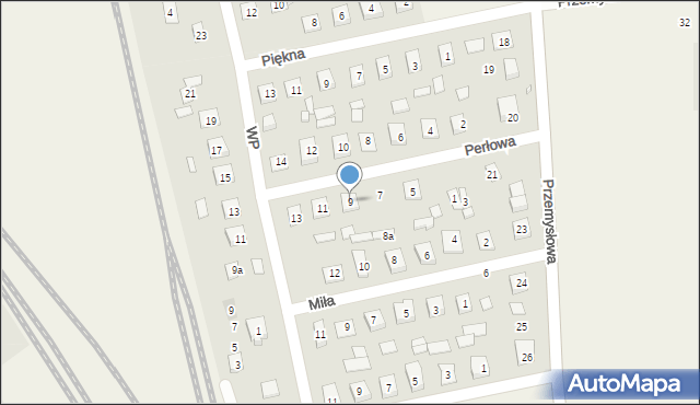 Nowa Wieś Wielka, Perłowa, 9, mapa Nowa Wieś Wielka