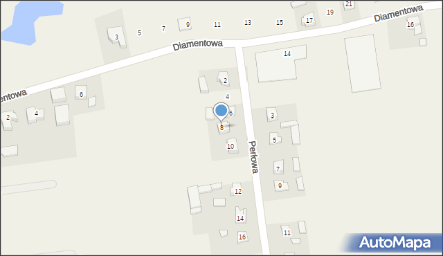 Olszowa, Perłowa, 8, mapa Olszowa