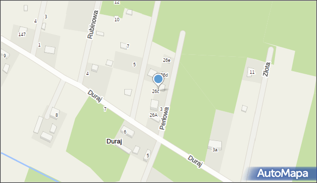 Orła, Perłowa, 26c, mapa Orła