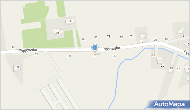 Ozorowice, Pęgowska, 27, mapa Ozorowice