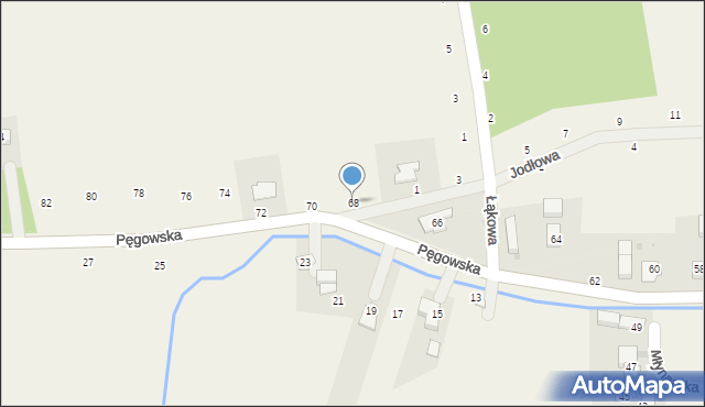 Ozorowice, Pęgowska, 68, mapa Ozorowice