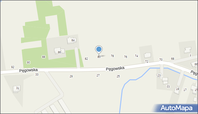 Ozorowice, Pęgowska, 80, mapa Ozorowice