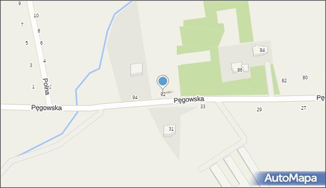 Ozorowice, Pęgowska, 92, mapa Ozorowice