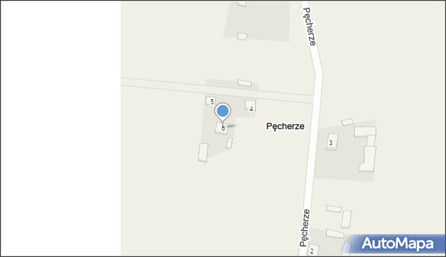 Pęcherze, Pęcherze, 6, mapa Pęcherze