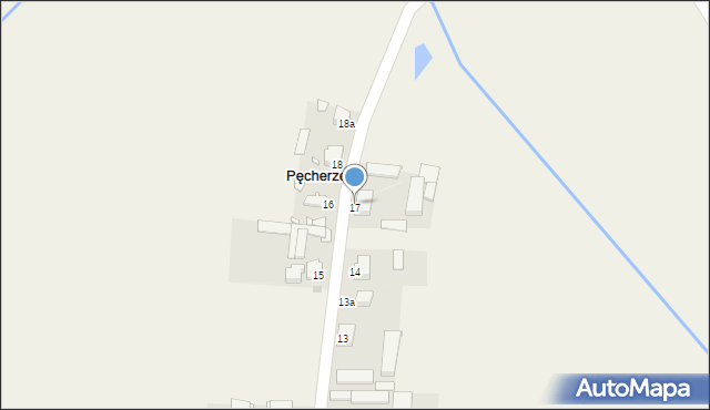 Pęcherzew, Pęcherzew, 17, mapa Pęcherzew