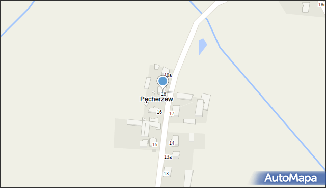 Pęcherzew, Pęcherzew, 18, mapa Pęcherzew