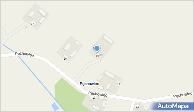 Pęchowiec, Pęchowiec, 15, mapa Pęchowiec