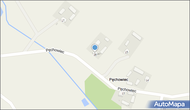 Pęchowiec, Pęchowiec, 16, mapa Pęchowiec