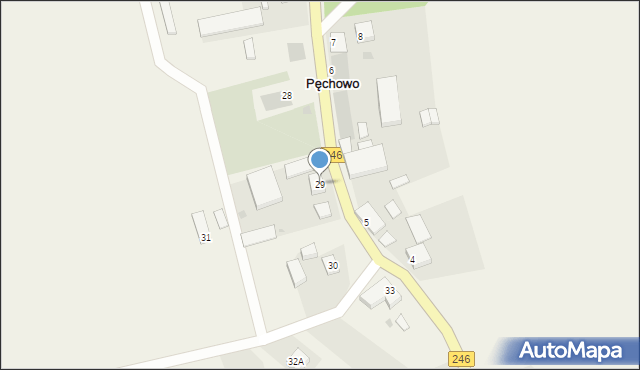 Pęchowo, Pęchowo, 29, mapa Pęchowo