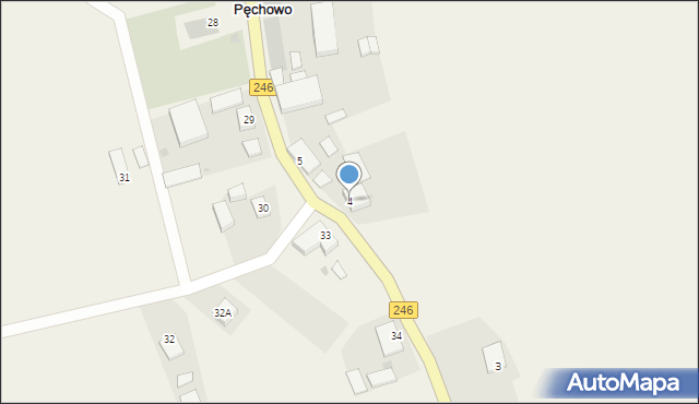 Pęchowo, Pęchowo, 4, mapa Pęchowo