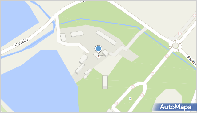 Pęcice, Pęcicka, 1, mapa Pęcice