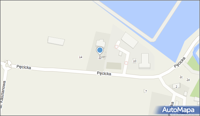 Pęcice, Pęcicka, 12, mapa Pęcice