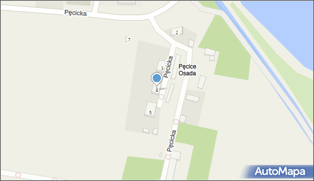 Pęcice, Pęcicka, 4, mapa Pęcice