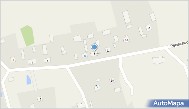 Pęciszewo, Pęciszewo, 9, mapa Pęciszewo