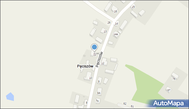 Pęciszów, Pęciszów, 11, mapa Pęciszów