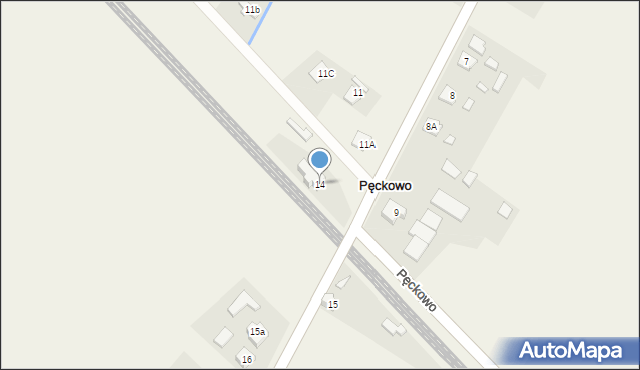 Pęckowo, Pęckowo, 14, mapa Pęckowo