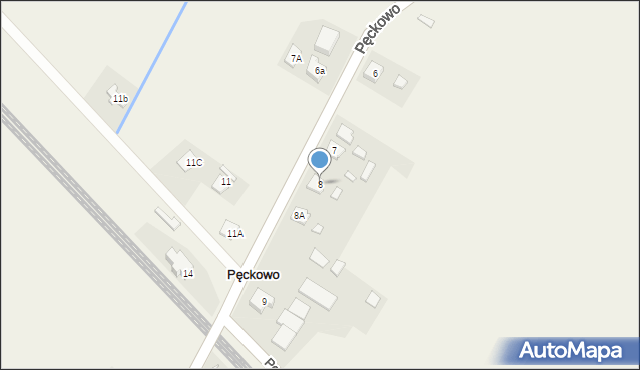 Pęckowo, Pęckowo, 8, mapa Pęckowo