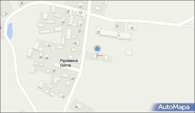Pęcławice Górne, Pęcławice Górne, 27, mapa Pęcławice Górne