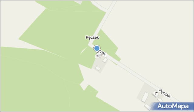 Pęczek, Pęczek, 16, mapa Pęczek