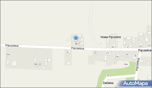 Pęczelice, Pęczelice, 19, mapa Pęczelice