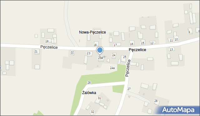 Pęczelice, Pęczelice, 23a, mapa Pęczelice