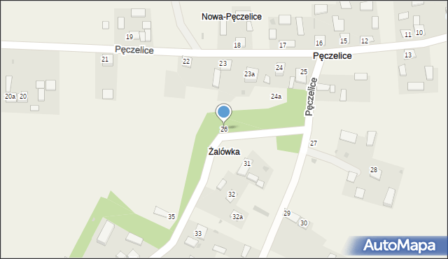 Pęczelice, Pęczelice, 26, mapa Pęczelice