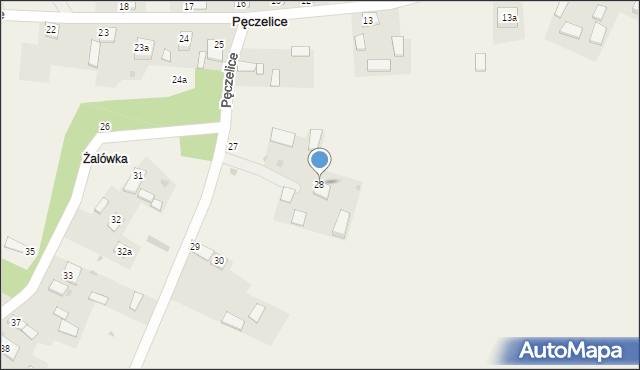 Pęczelice, Pęczelice, 28, mapa Pęczelice