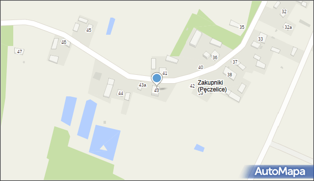 Pęczelice, Pęczelice, 43, mapa Pęczelice