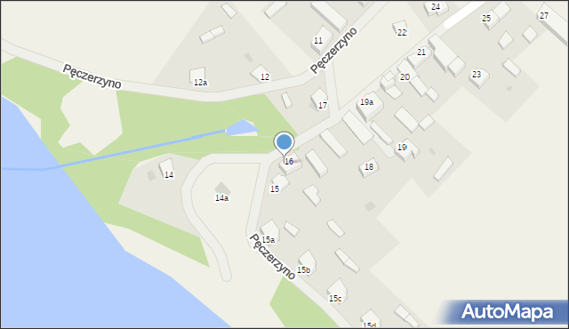 Pęczerzyno, Pęczerzyno, 16B, mapa Pęczerzyno