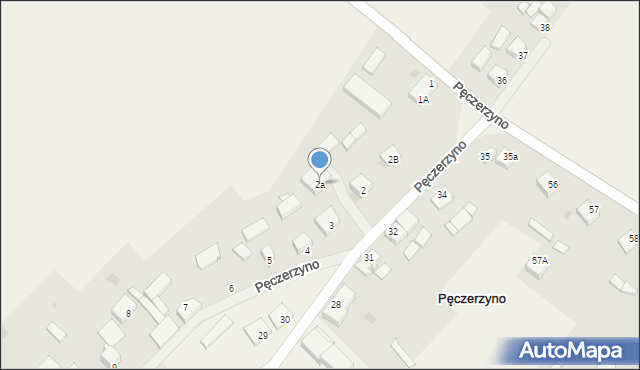 Pęczerzyno, Pęczerzyno, 2a, mapa Pęczerzyno