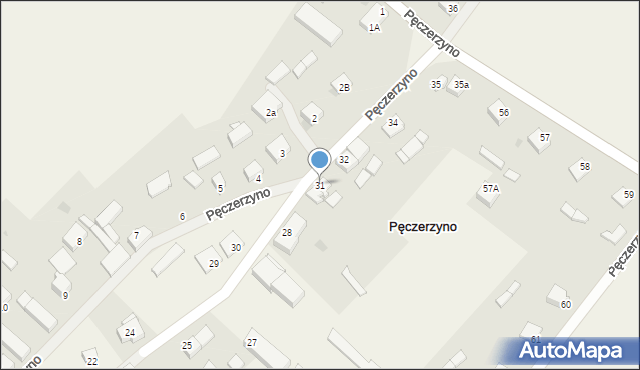 Pęczerzyno, Pęczerzyno, 31, mapa Pęczerzyno