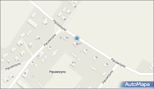 Pęczerzyno, Pęczerzyno, 56, mapa Pęczerzyno