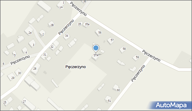 Pęczerzyno, Pęczerzyno, 57A, mapa Pęczerzyno