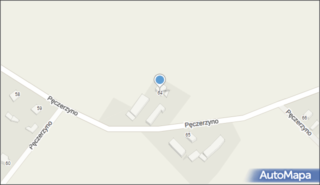 Pęczerzyno, Pęczerzyno, 64, mapa Pęczerzyno