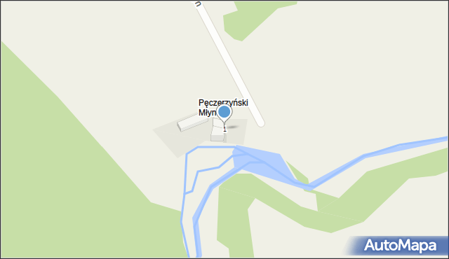 Pęczerzyński Młyn, Pęczerzyński Młyn, 1, mapa Pęczerzyński Młyn
