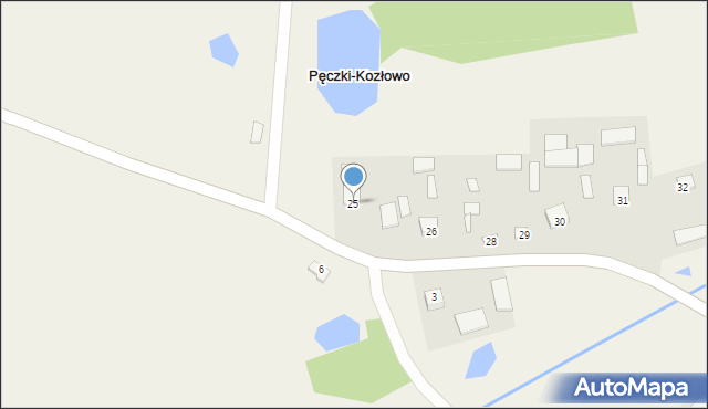 Pęczki-Kozłowo, Pęczki-Kozłowo, 25, mapa Pęczki-Kozłowo