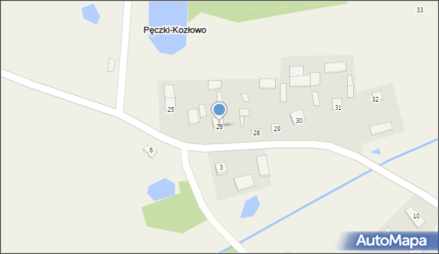 Pęczki-Kozłowo, Pęczki-Kozłowo, 26, mapa Pęczki-Kozłowo