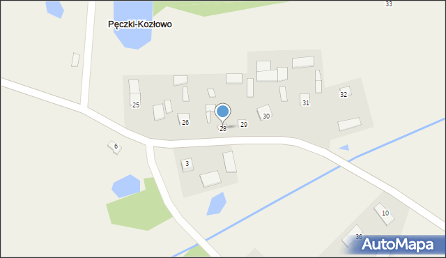 Pęczki-Kozłowo, Pęczki-Kozłowo, 28, mapa Pęczki-Kozłowo