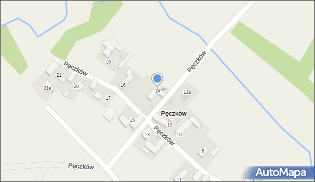 Pęczków, Pęczków, 14, mapa Pęczków