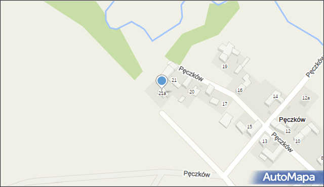 Pęczków, Pęczków, 21a, mapa Pęczków