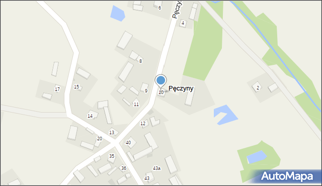 Pęczyny, Pęczyny, 10, mapa Pęczyny