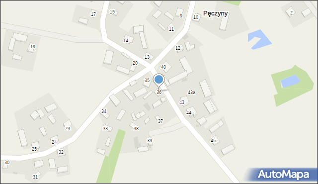 Pęczyny, Pęczyny, 36, mapa Pęczyny