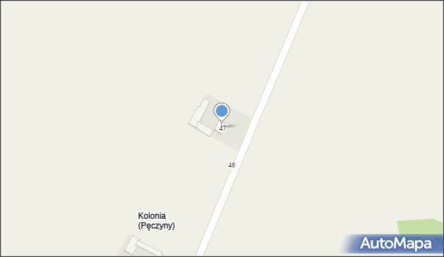 Pęczyny, Pęczyny, 47, mapa Pęczyny