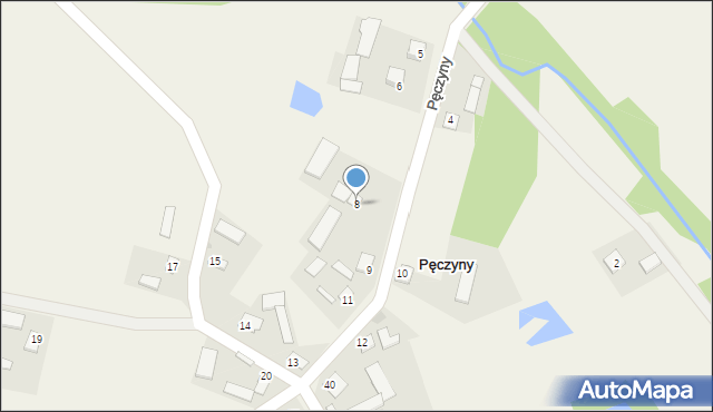 Pęczyny, Pęczyny, 8, mapa Pęczyny