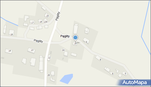 Pęglity, Pęglity, 10, mapa Pęglity