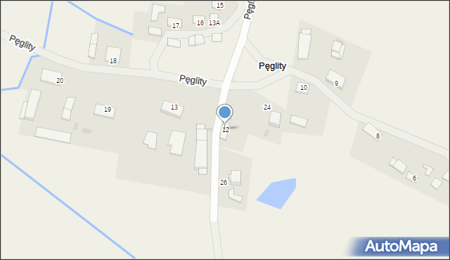 Pęglity, Pęglity, 12, mapa Pęglity