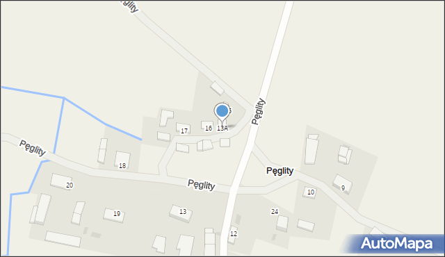 Pęglity, Pęglity, 13A, mapa Pęglity